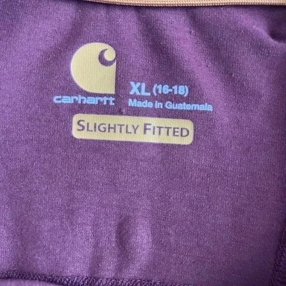Carhartt Womens Slightly Fitted 1/4 Zip Pullover‎ Long Sleeve Size XL Red - Picture 3 of 3